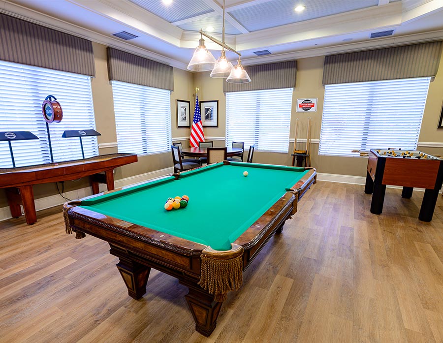 Marbella Lakes Amenities Billiards Room